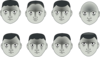 Eight Faces Clip Art